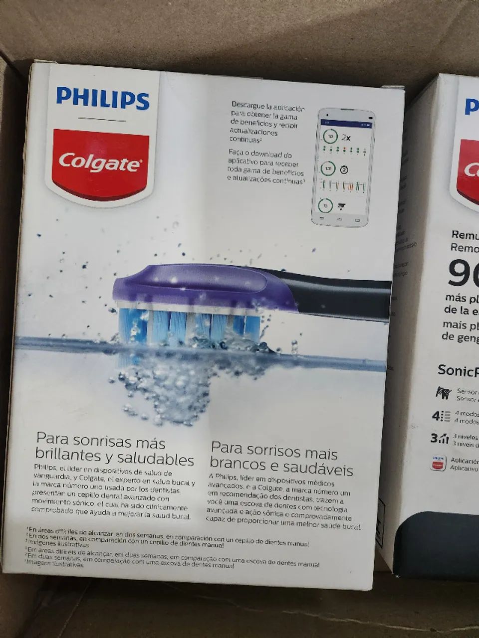 Colgate Escova De Dente Elétrica Philips Sonicpro 70 Recarregável Tem 3 Refis e estojo - Foto 6