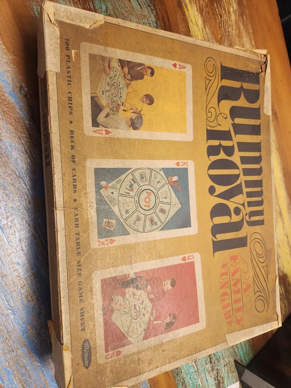  Jogo de cartas vintage "Rummy Royal" da Whitman. 