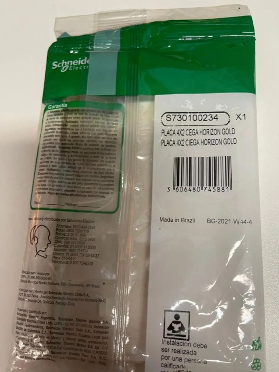 Kit 7 Und Placa Cega 4x2 Cega S * Horizon Gold Orion com suporte - Foto 6