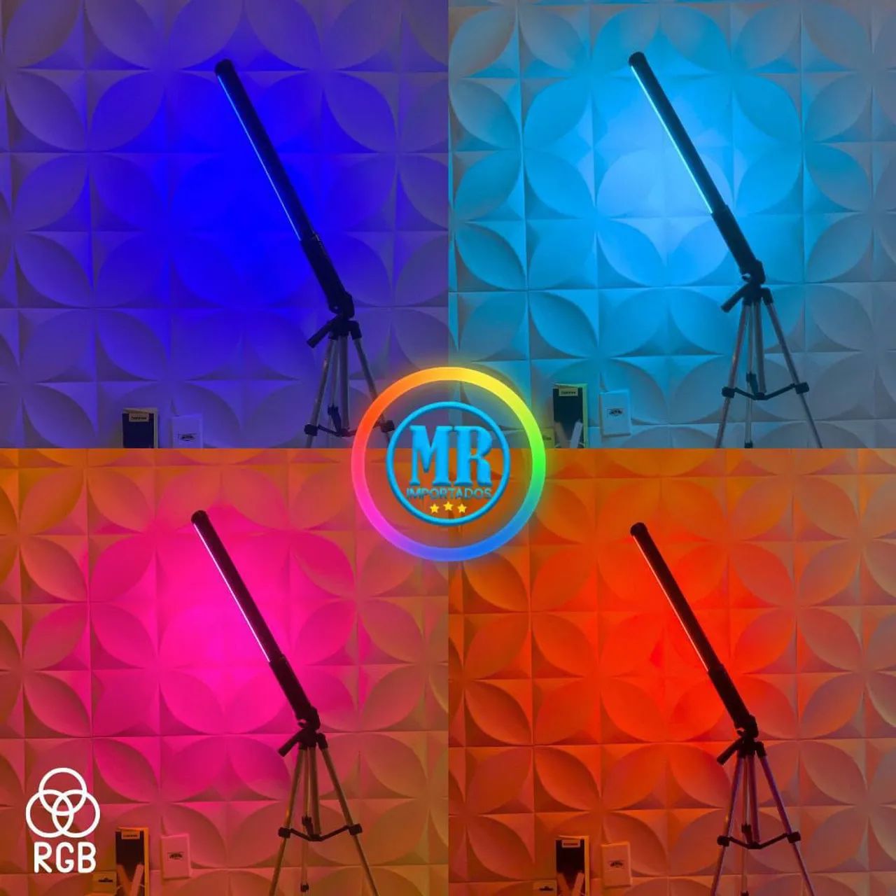 Bastão de Luz Led RGB + Tripé 1 Metro (Entrega Grátis) - Foto 2