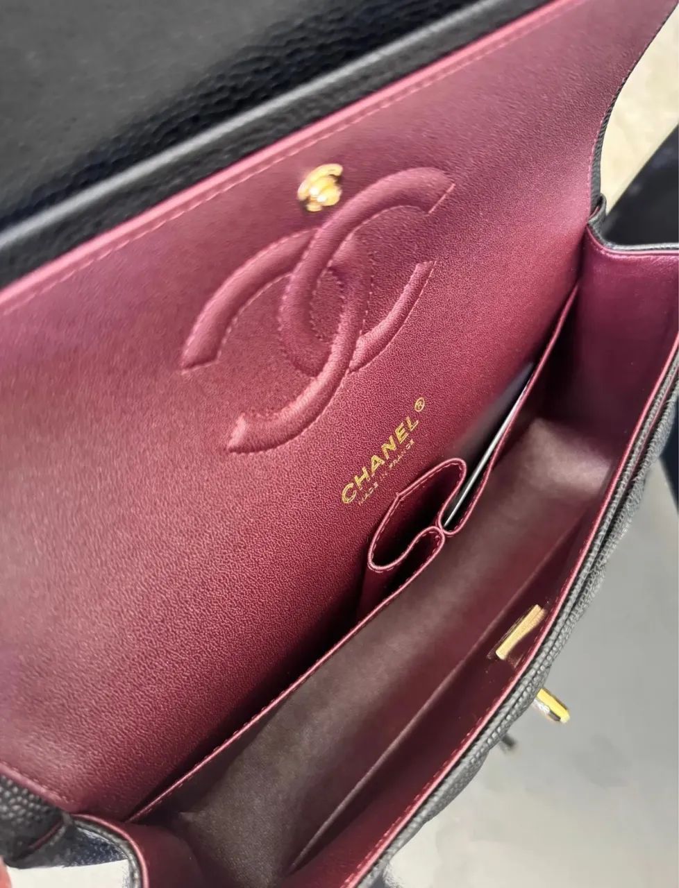 BOLSA CHANEL DOUBLE FLAP CAVIAR ORIGINAL  - Foto 5