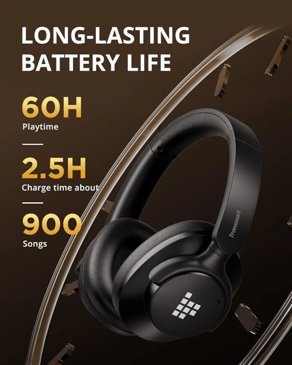 Fone de Ouvido Bluetooth Tronsmart Sounfii q20s  - Foto 3