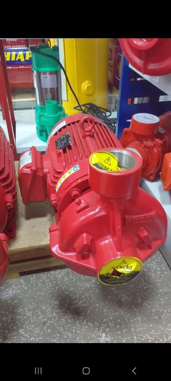 BOMBA DE COMBATE INCENDIO 20CV TRIF 220/380/440V PRESSAO MAX 85 VAZAO MAX 67,7 SOMAR