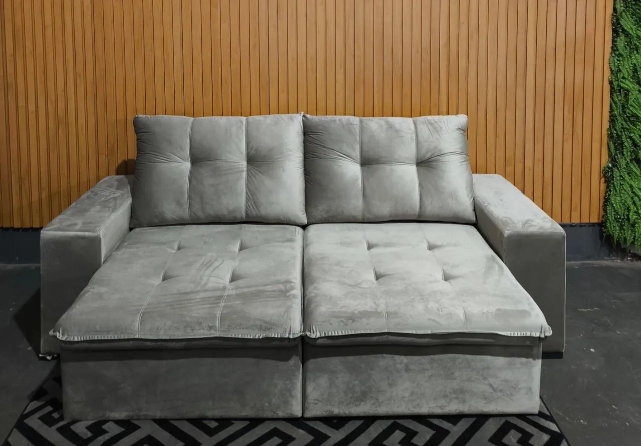 Sofá Roma retrátil/reclinável NOVO, FAZEMOS ENTRFAMOS 