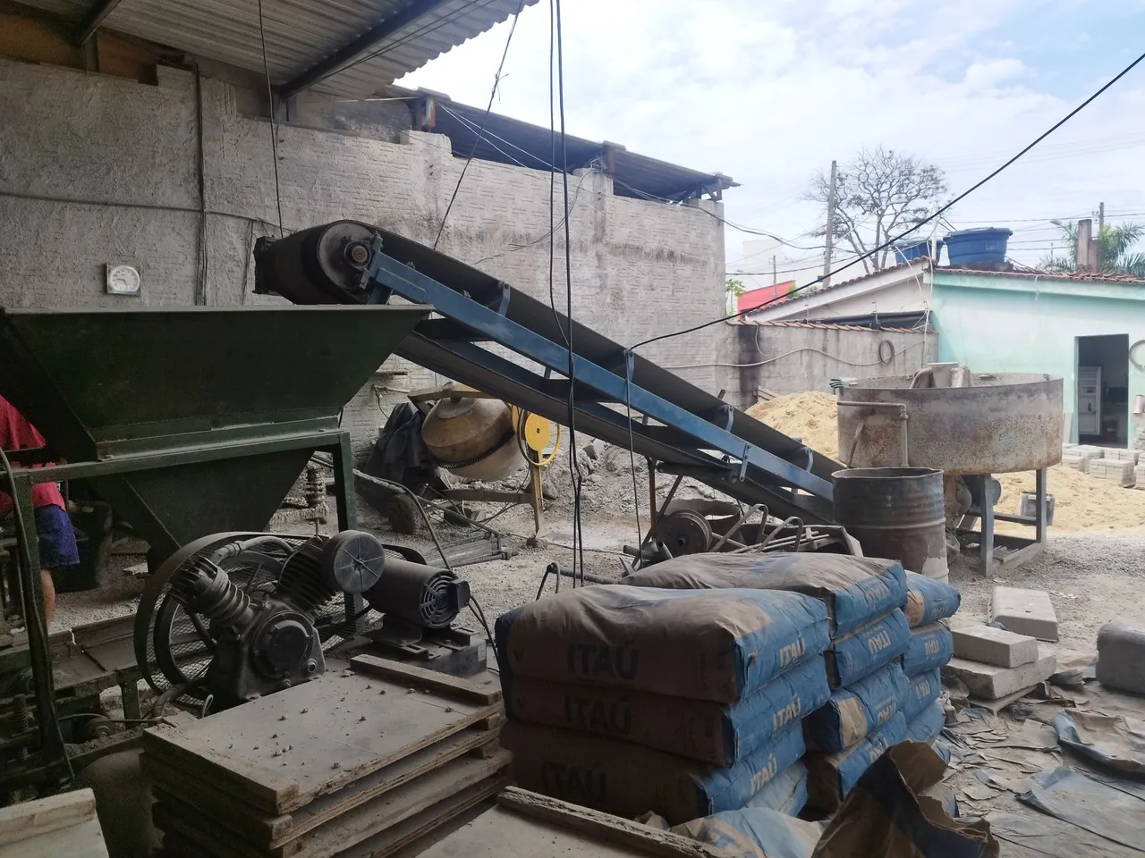 Máquina de blocos de concreto