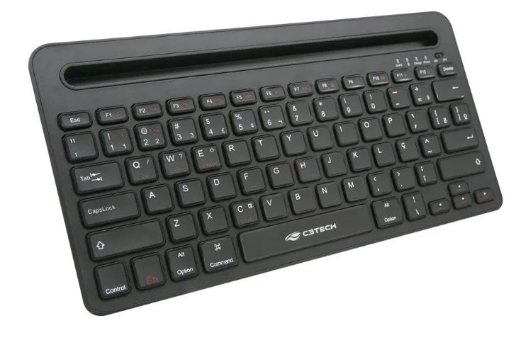 TECLADO MULTI DEVICE SEM FIO E BLUETOOTH C3TECH K-BT100BK RECARREGÁVEL - Foto 3