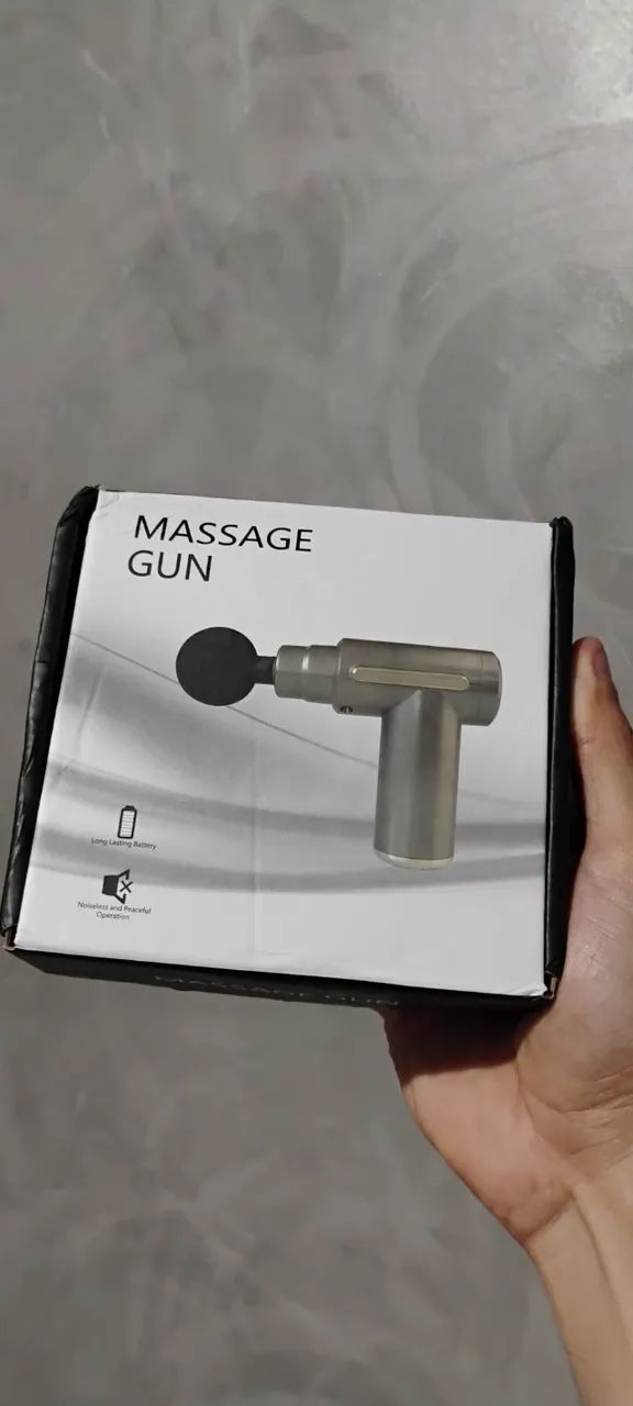 Massageador Muscular Recarregável - Pistola Portátil - 04 Pontas - Novo