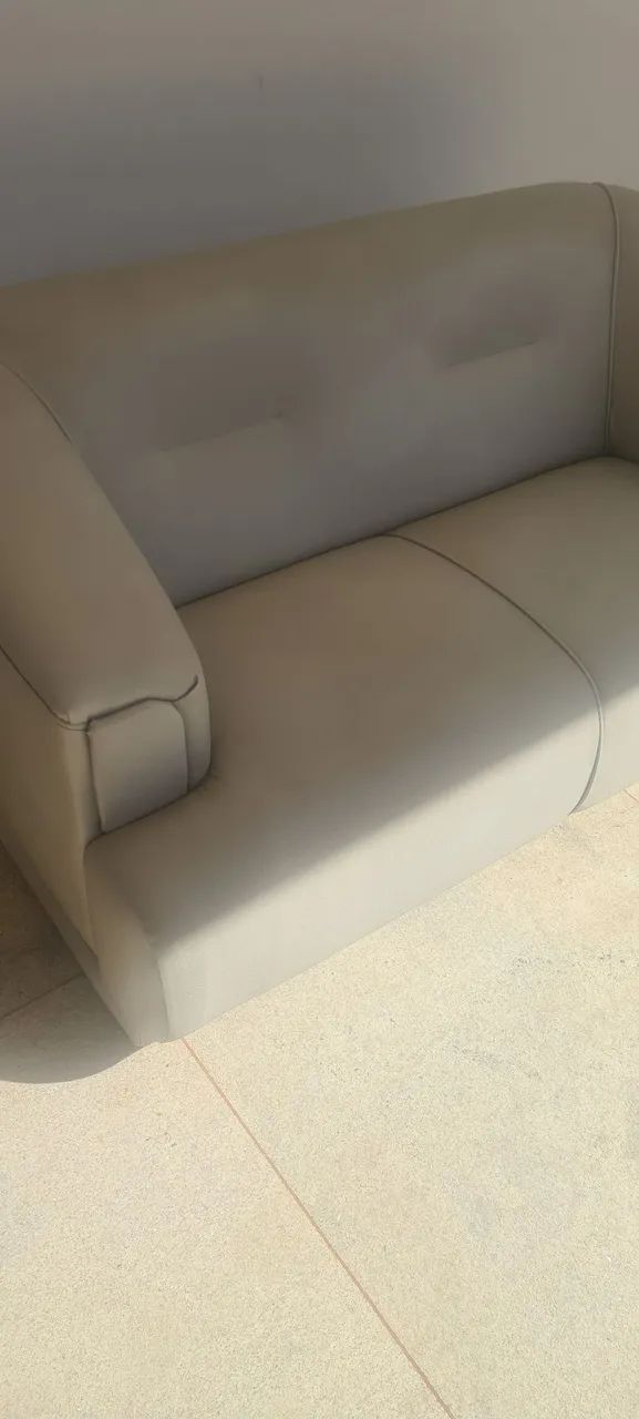 Sofá de Canto Branco em couro - Foto 4