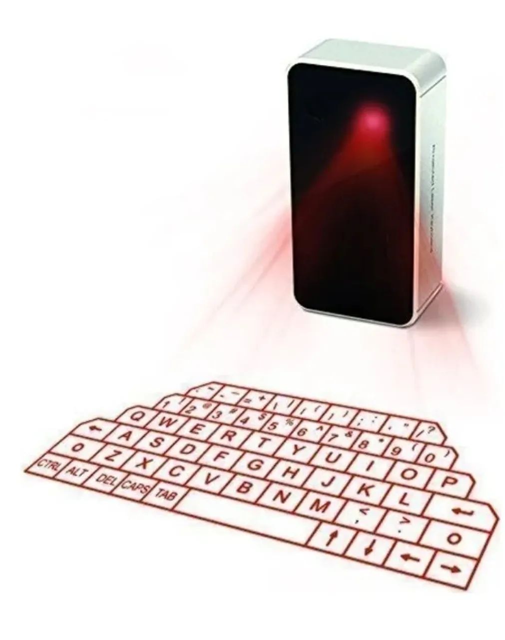 Teclado Holográfico Laser Projection Portátil Bluetooth Preto - Foto 2