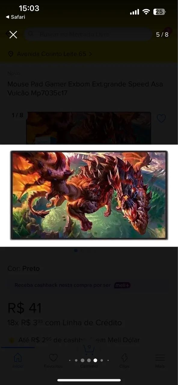 Mouse Pad Gamer - Novo - Foto 4