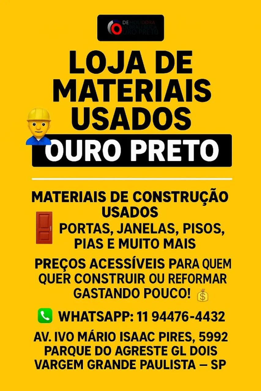 Comércio de Material de Construção Usado