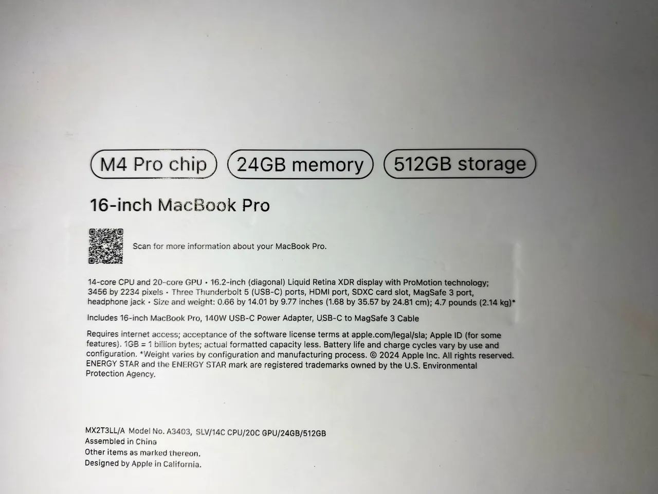 MacBook Pro 16 polegadas M4Pro | 24GB | 512 de SSD - Foto 2