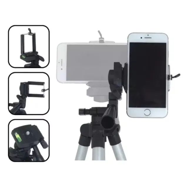 Tripé Universal Com Nível Câmeras Celulares 1,02m - Foto 6