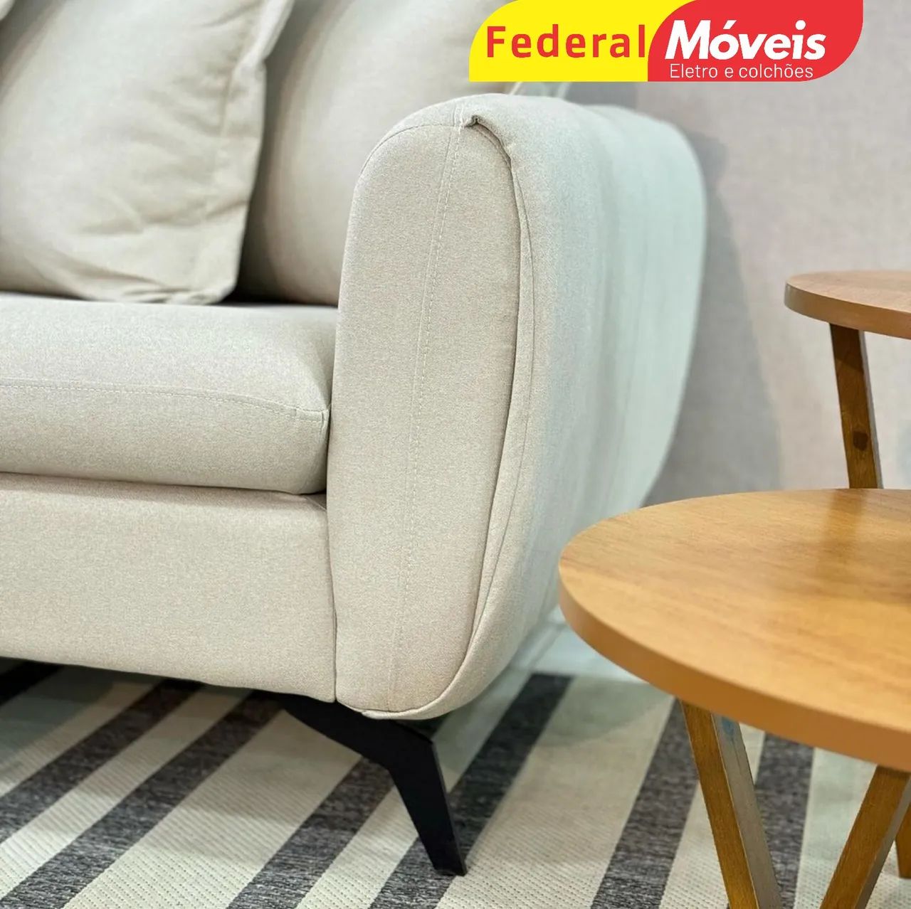 Sofá em Linho 2,36m Design Exclusivo Novo - Entregamos - Foto 2