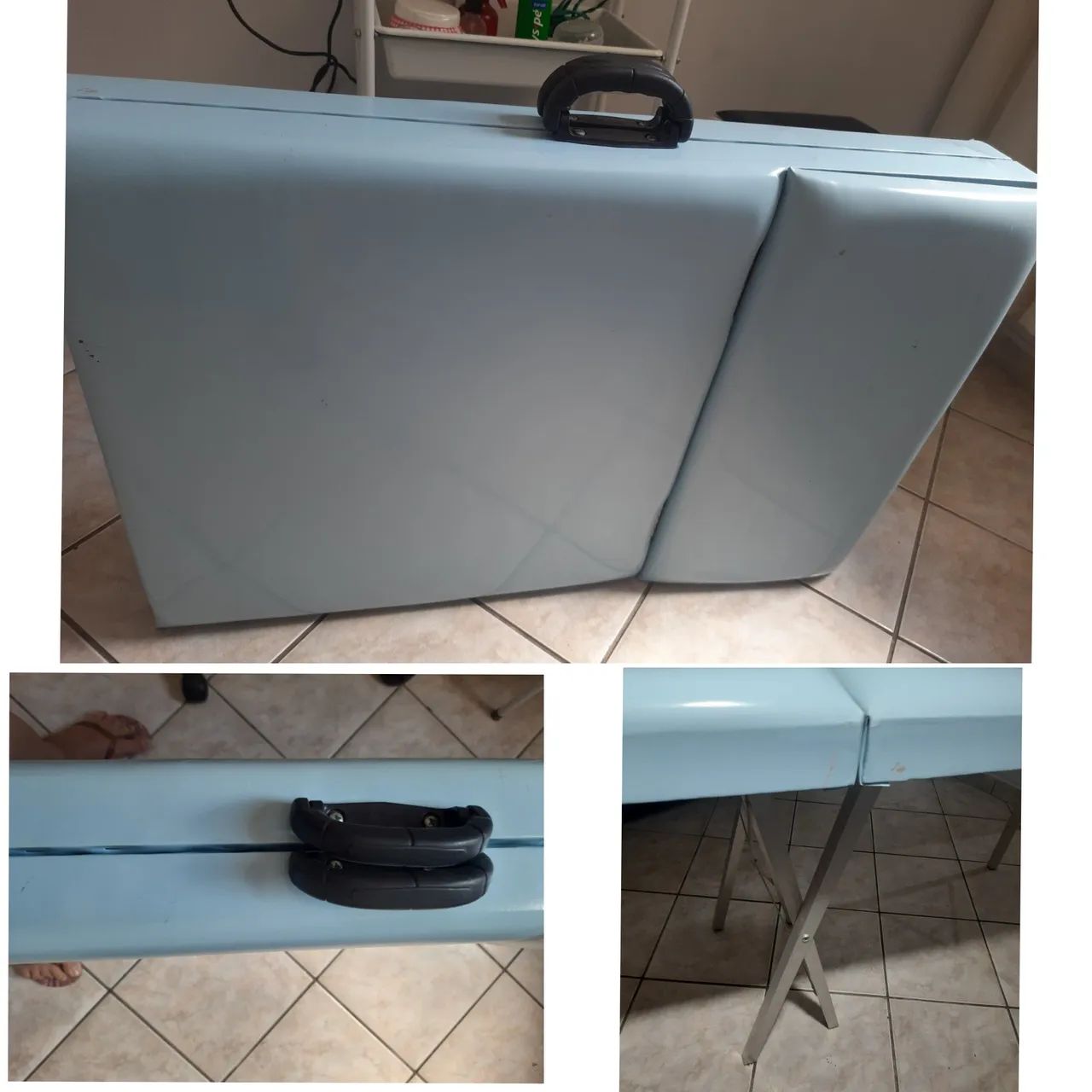 Maca Dobrável Tipo Maleta - Azul - Foto 5