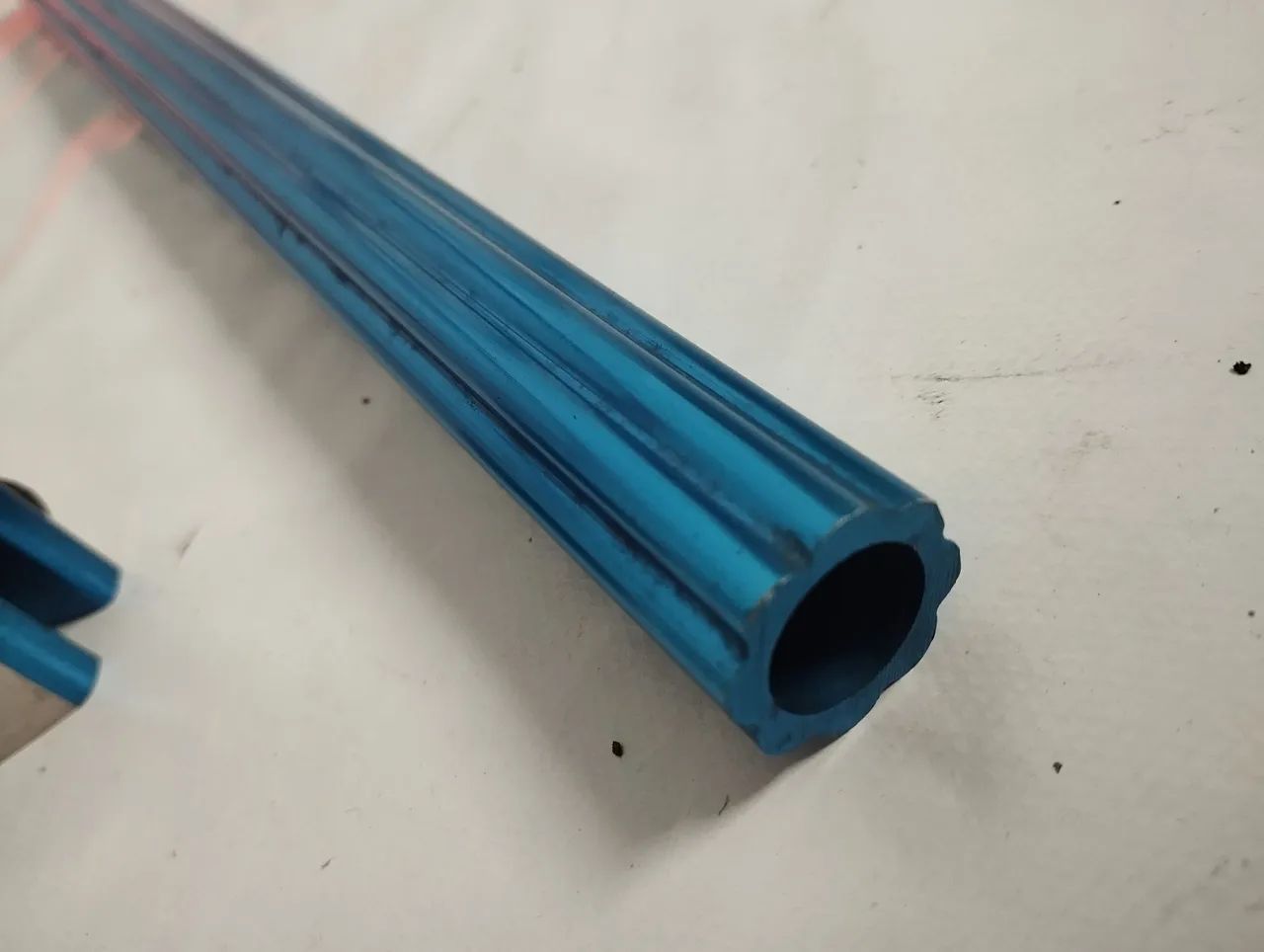Canote e Abraçadeira Caloi Cross Extra Light Anodizado Azul Novo