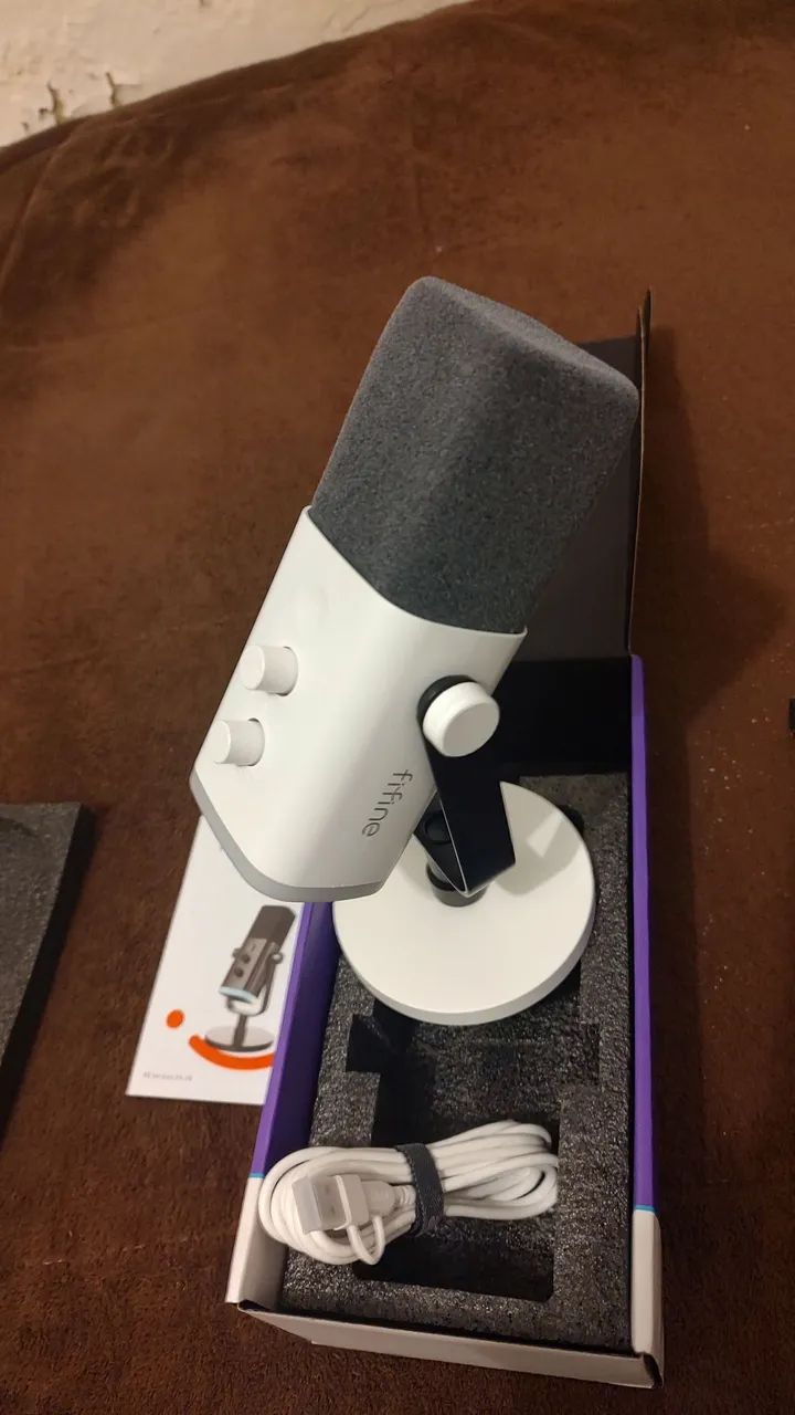 Microfone Fifine XLR/ USB AM8 Dinâmico (Novo) Branco! - Foto 5