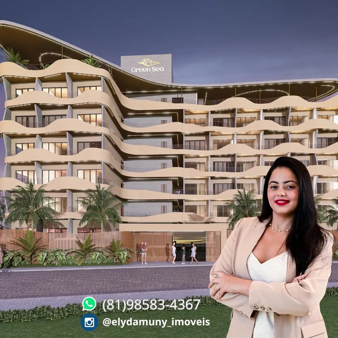 Flats Studios com Lazer para Rentabilidade na Praia de Campas - Tamandaré