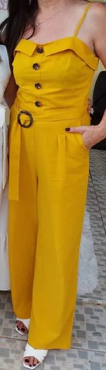 Macacão Longo Amarelo - Foto 3