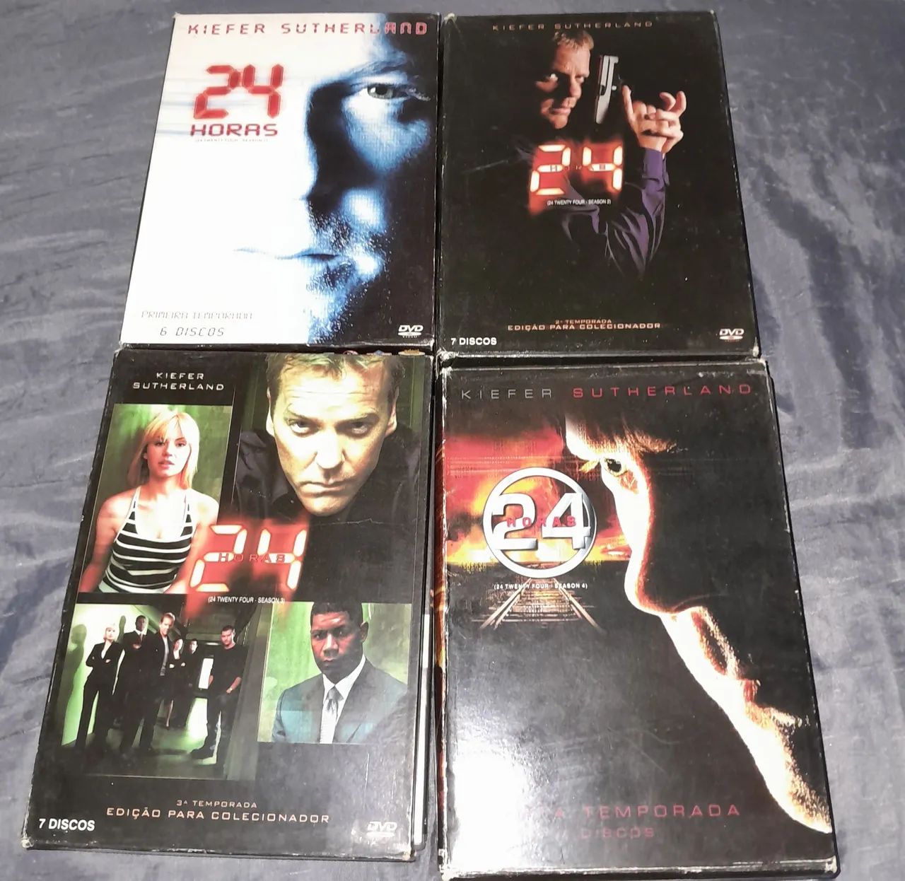 Box dvds 24 horas 1 a 4 temporadas 