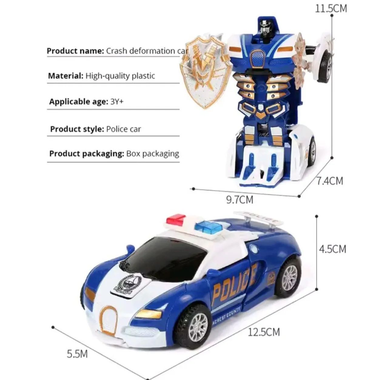 Carro da polícia que se transforma em robô 