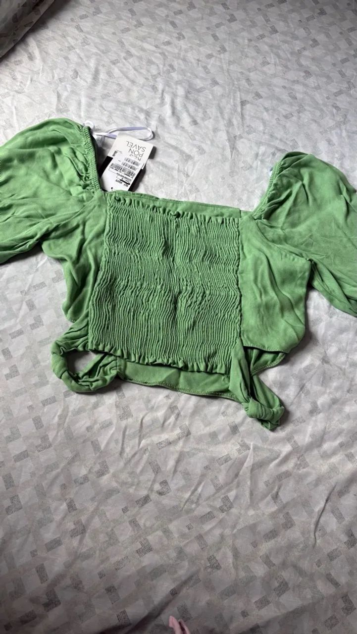 Blusinha de ombro bufante - Foto 3