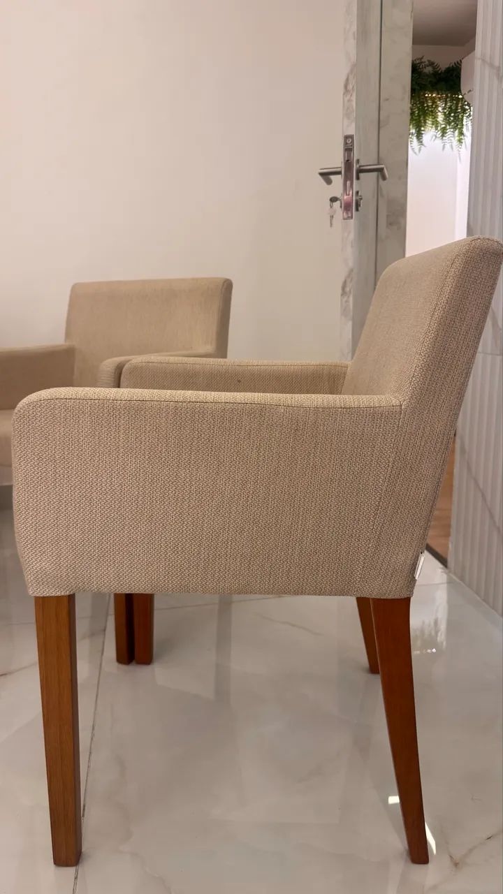 Conjunto Duas Poltronas em Linho Tok Stock 