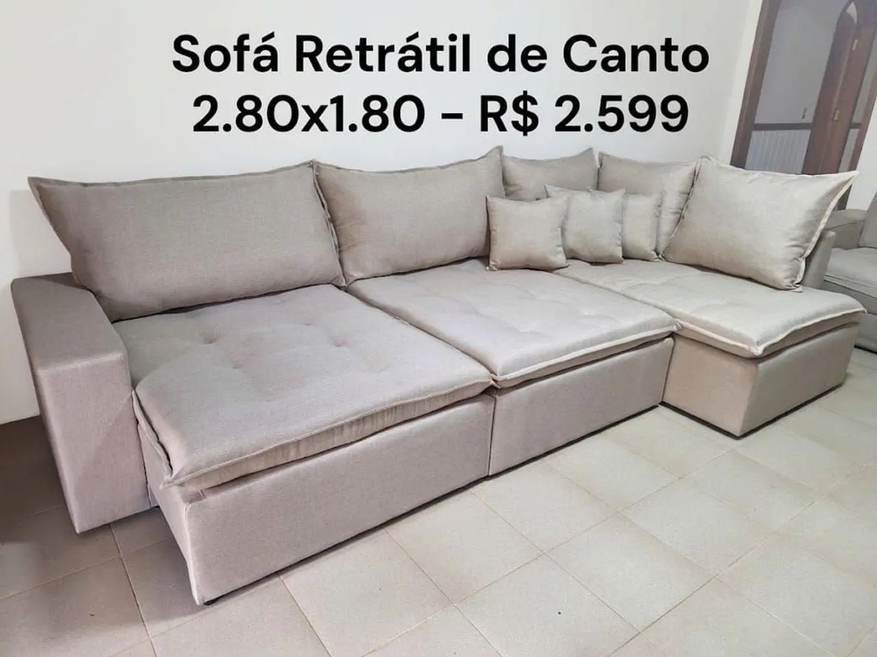 Sofá retrátil de canto 