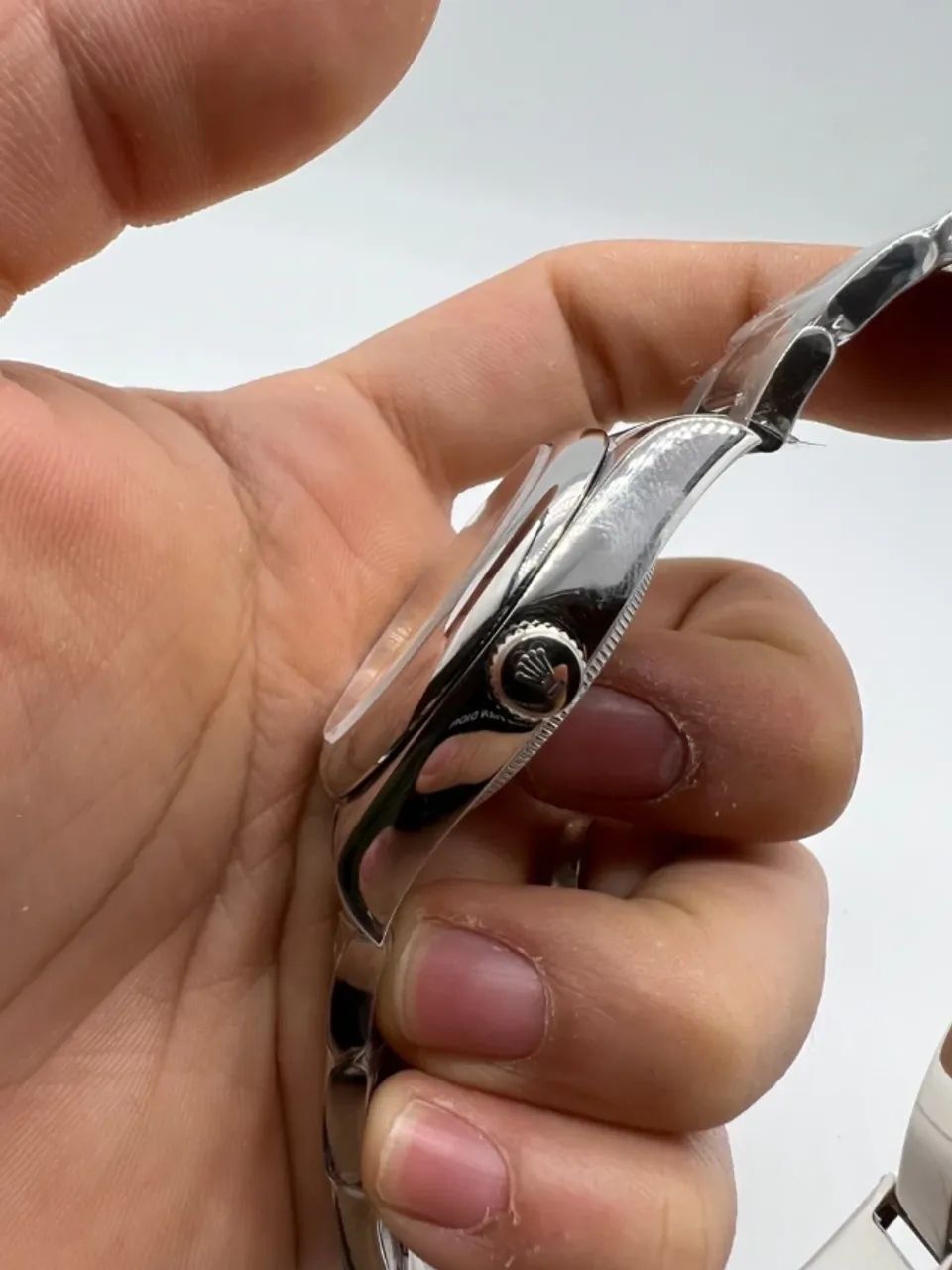 Relógio ROLEX AUTOMÁTICO OYSTER PERPETUAL BEGE - Foto 5