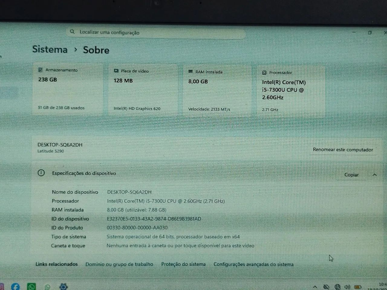 notebook Dell latitude 5290 256gb 8ram - Foto 2