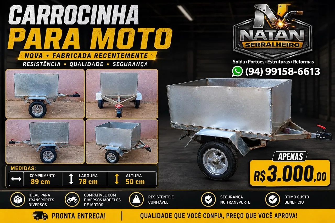 Carrocinha para moto  - Foto 5