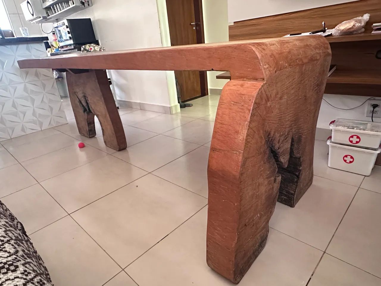 Mesa de madeira rústica  - Foto 4