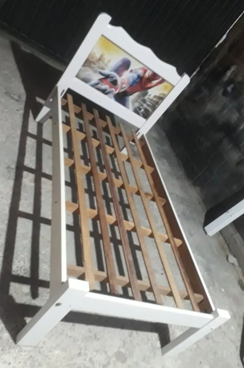Cama solteiro madeira valor 280,00  - Foto 4