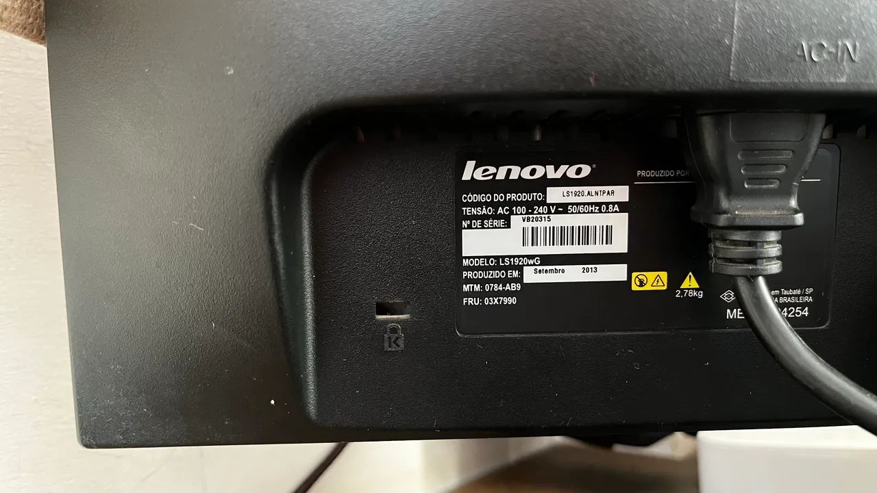Monitor Lenovo 18,5 Polegadas LS1920wG Funcionando - Foto 3