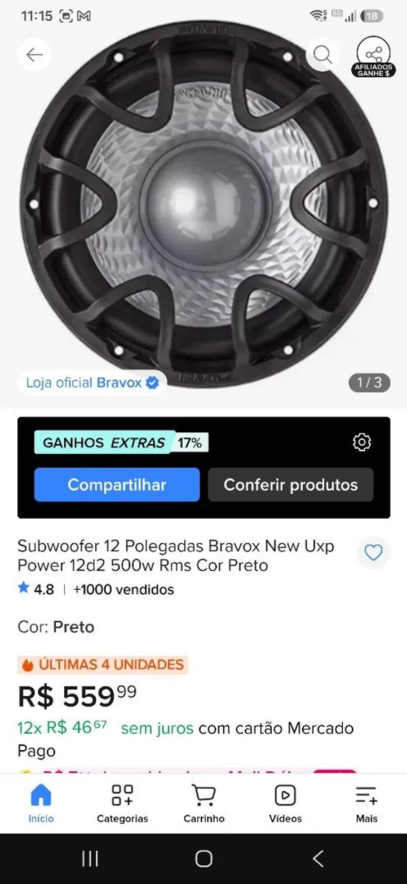 Subwoofer Bravox 12 polegadas - Foto 2