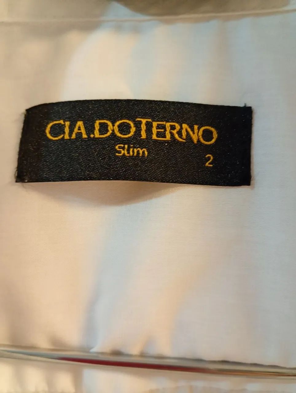 Camisa branca manga longa masculina slim 2 - Foto 2