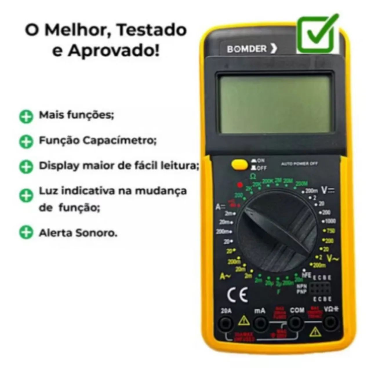 Multímetro digital Com Capacímetro  - Foto 3