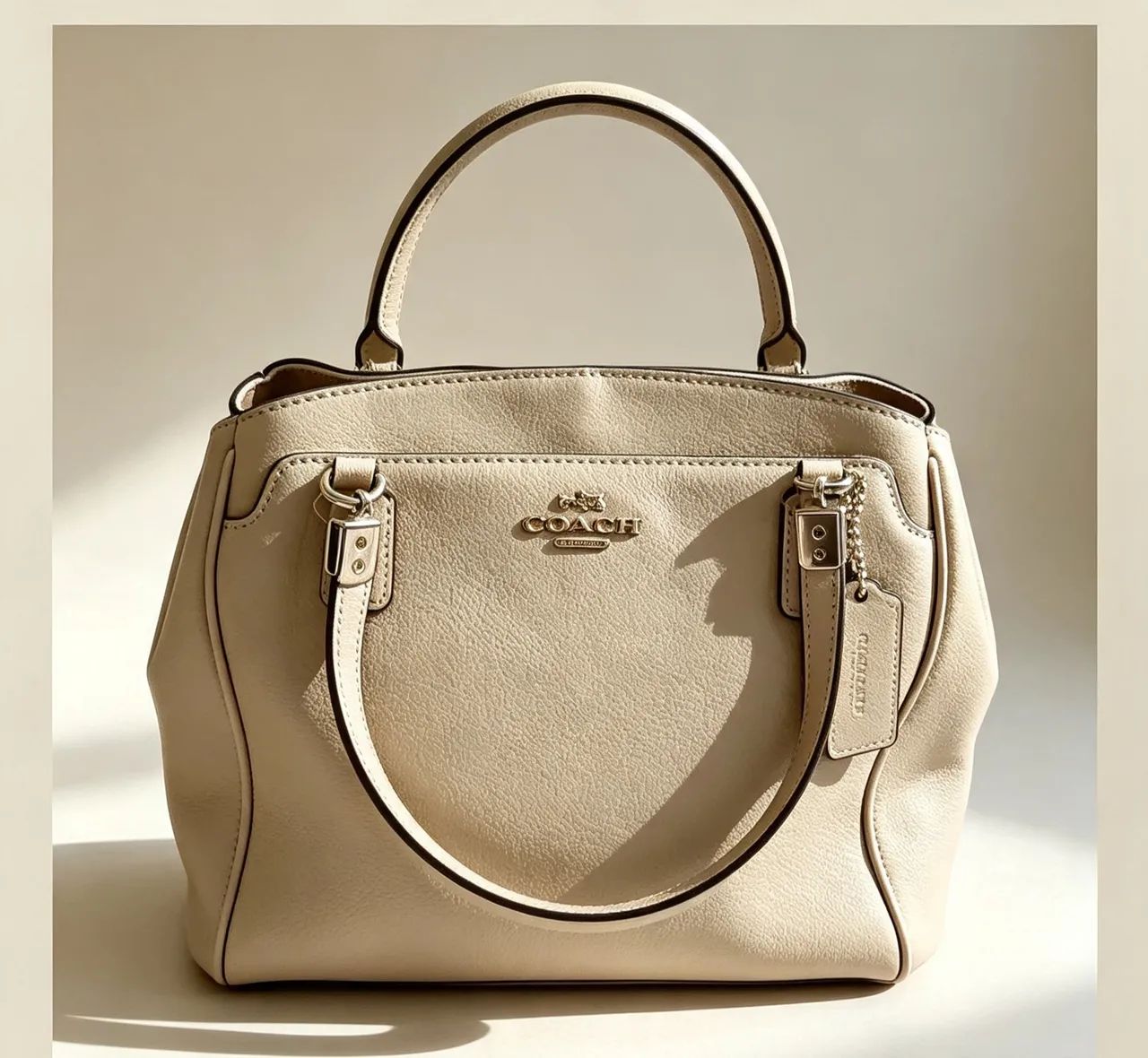 Linda bolsa coach original na cor bege 
