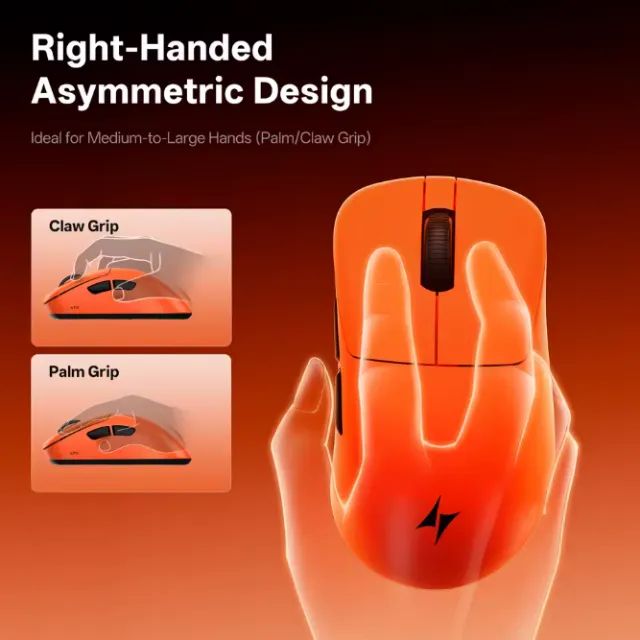 Novo] Mouse Sem Fio Gamer ATK Blazing Sky Z1 V2 Ultimate Preto