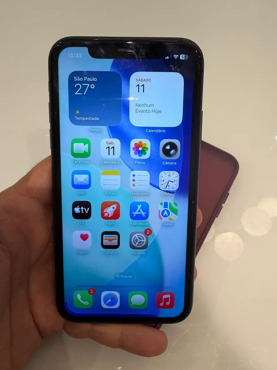 Iphone 11 64gb Preto Bat Nova - Foto 2