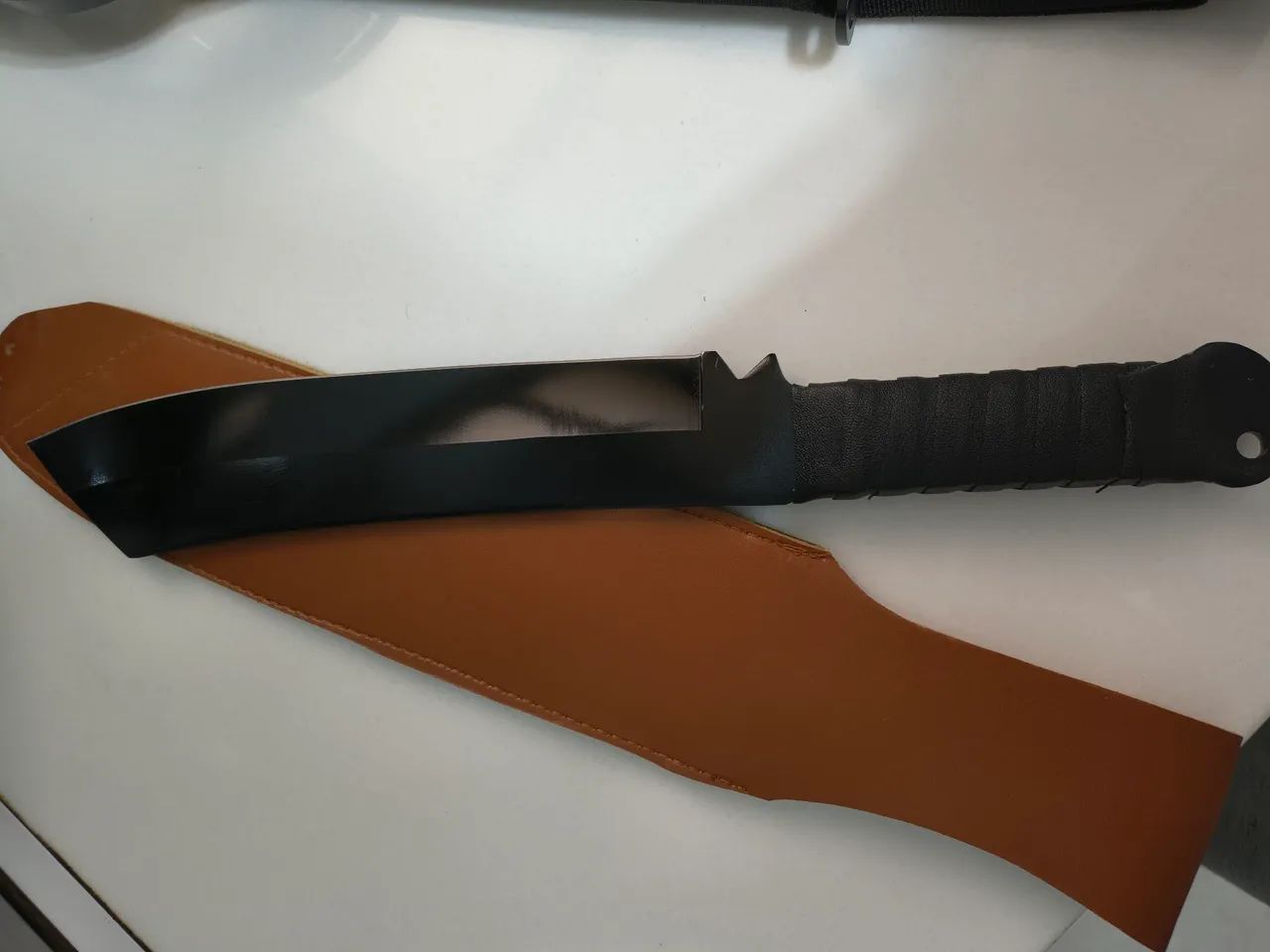 Faca Rambo em aço inoxidável , nova e tipo machete  - Foto 2