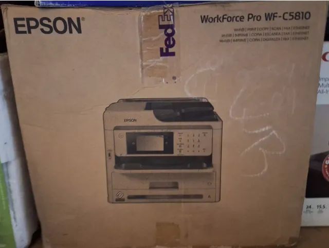 Impressora Epson Multifuncional Wf-c5810 Workforce Branco nova - Foto 2