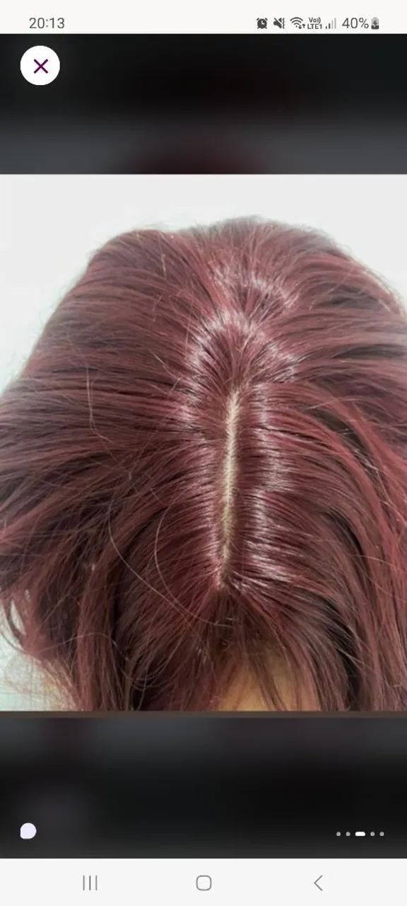 Peruca longa com franja da shein ruiva - Foto 4