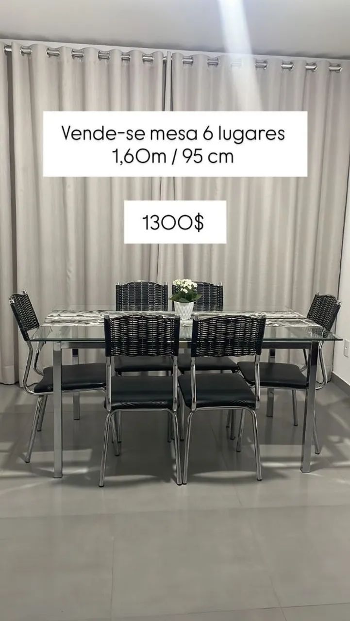 Mesa jantar 6 lugares 