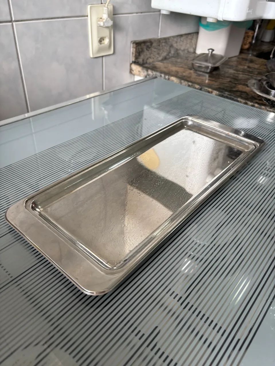 Bandeja Retangular em Inox - Elegante e Resistente - Foto 2