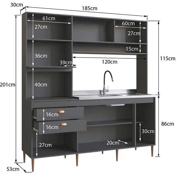 Cozinha compacta 1.85cm novo - Foto 2