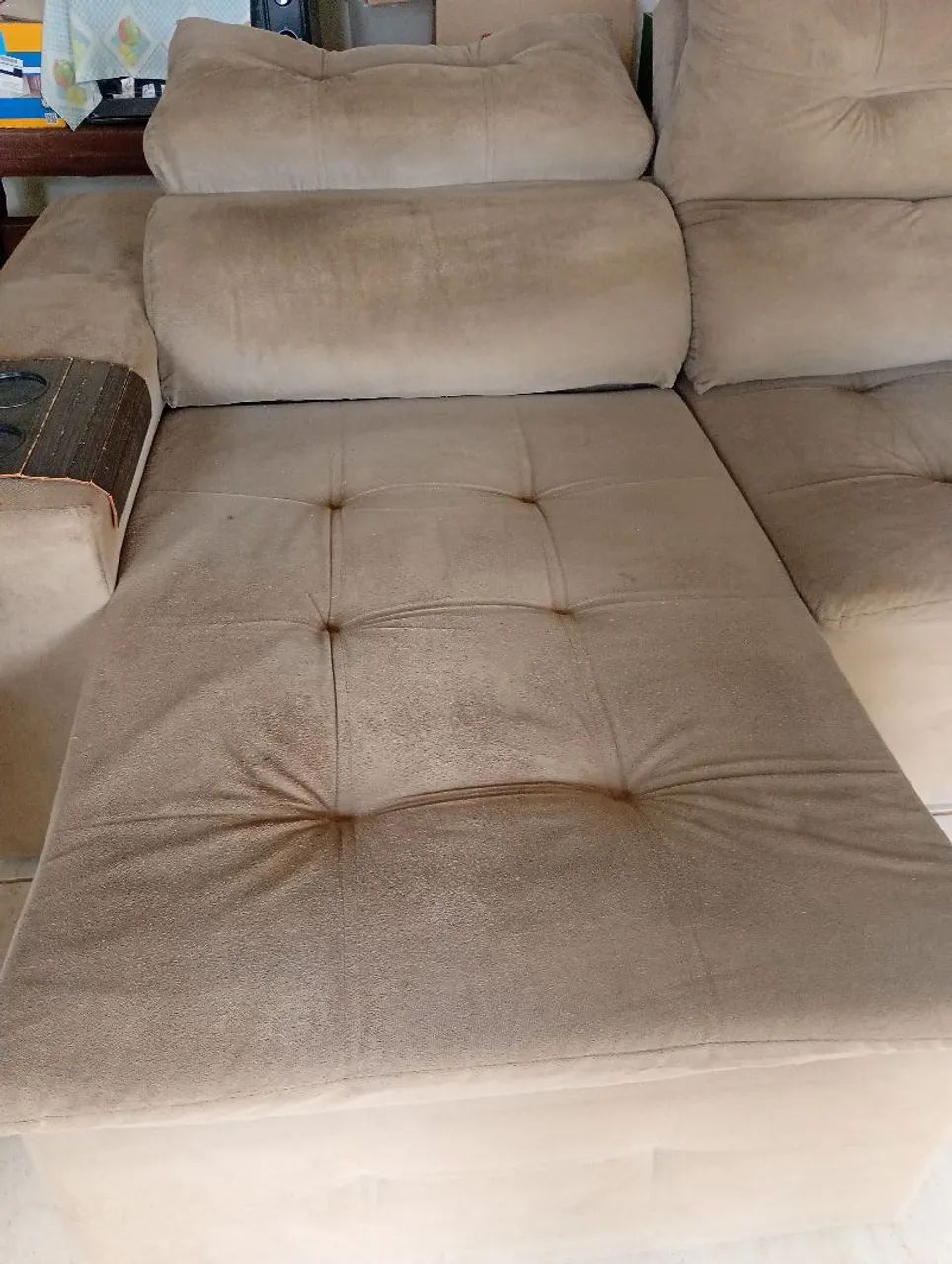 Sofá retrátil e reclinável bem conservado entrego  - Foto 3