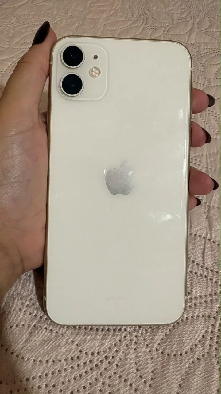 iPhone branco 128 GB + cabo original + fone - Foto 4