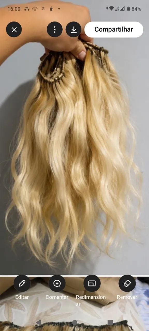 2 telas Cabelo humano loiro  - Foto 3