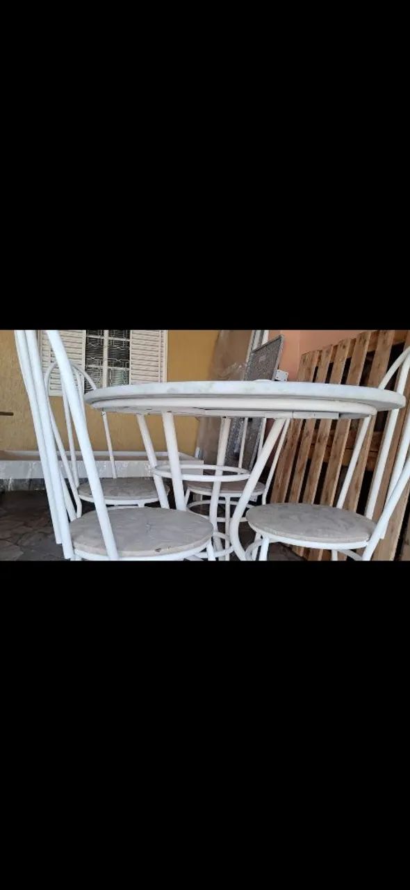 Mesa de mármore branca oval - Foto 3
